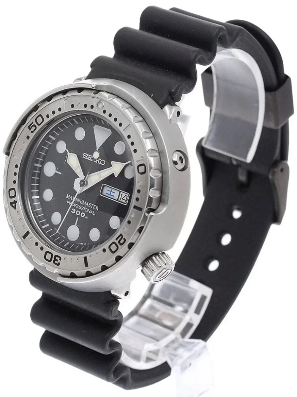 SEIKO Marine master SBBN017/7C46-0AC0 Day date black Dial Quartz Men's_961861